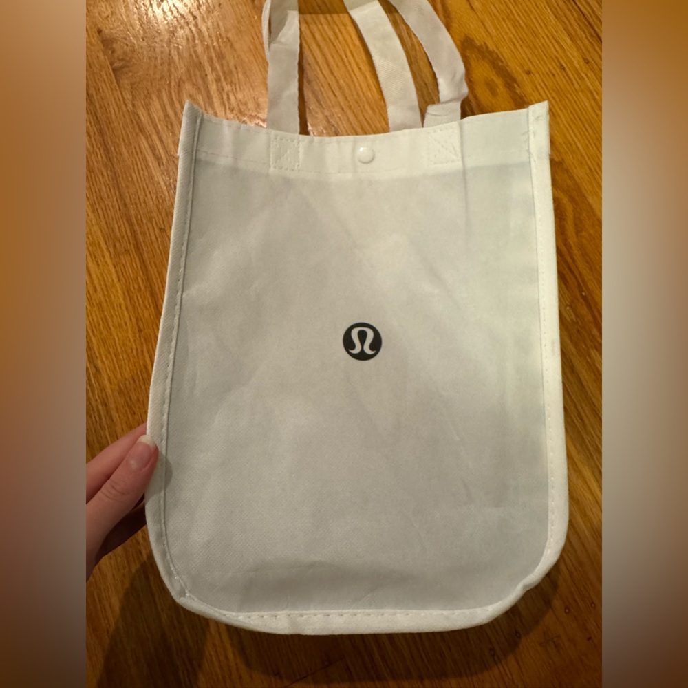 Lululemon White Black Reusable Tote Bag
